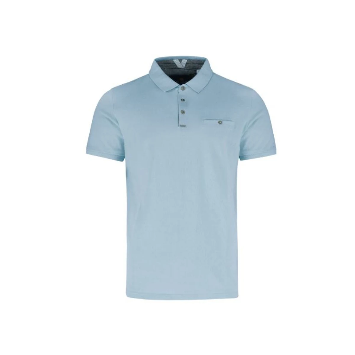 Pánske polo tričko s krátkym rukávom VOLCANO NICK-601-BLUE · záber 4