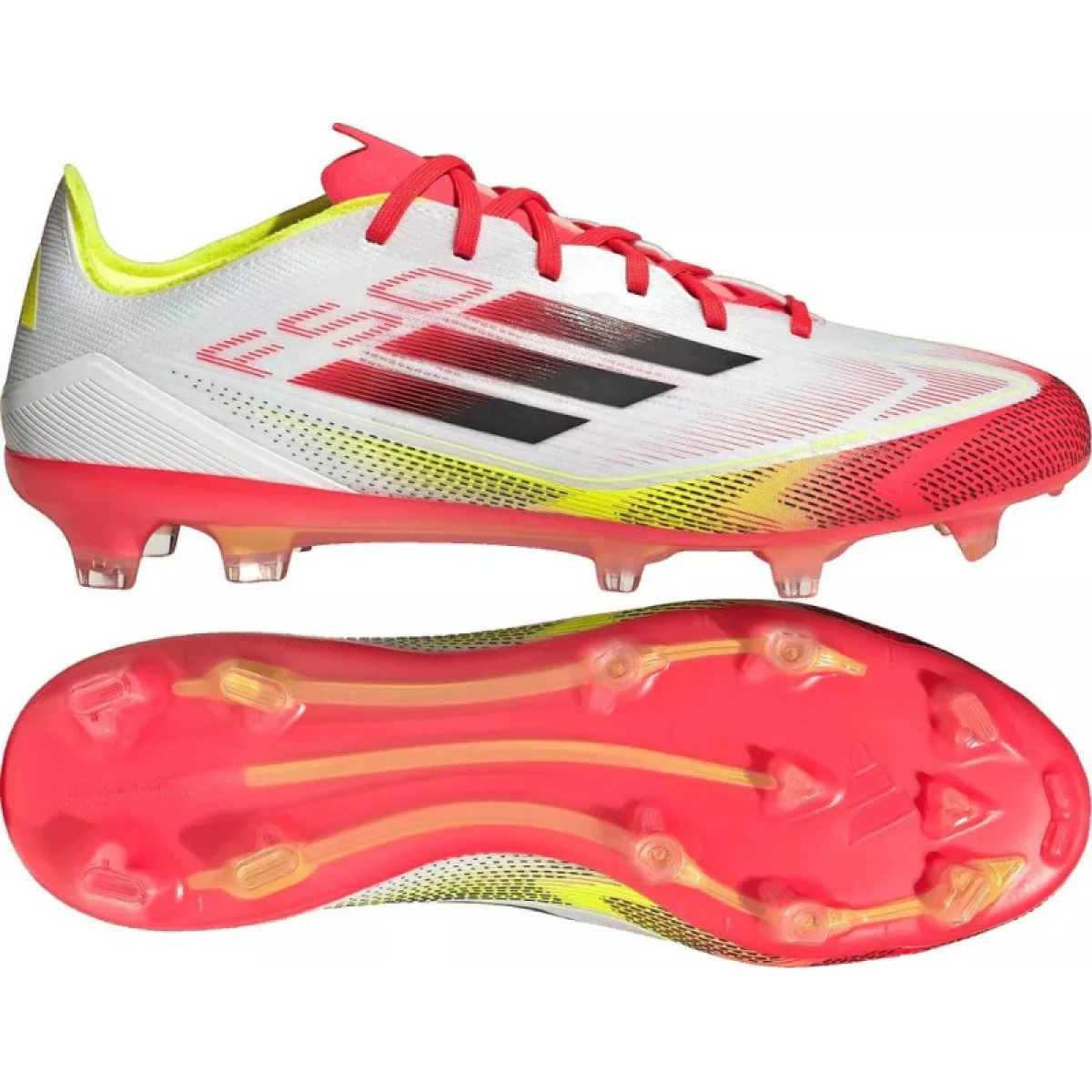 Pánske futbalové kopačky outdoorové ADIDAS F50 Pro M FG cloud white core black solar yellow · záber 4
