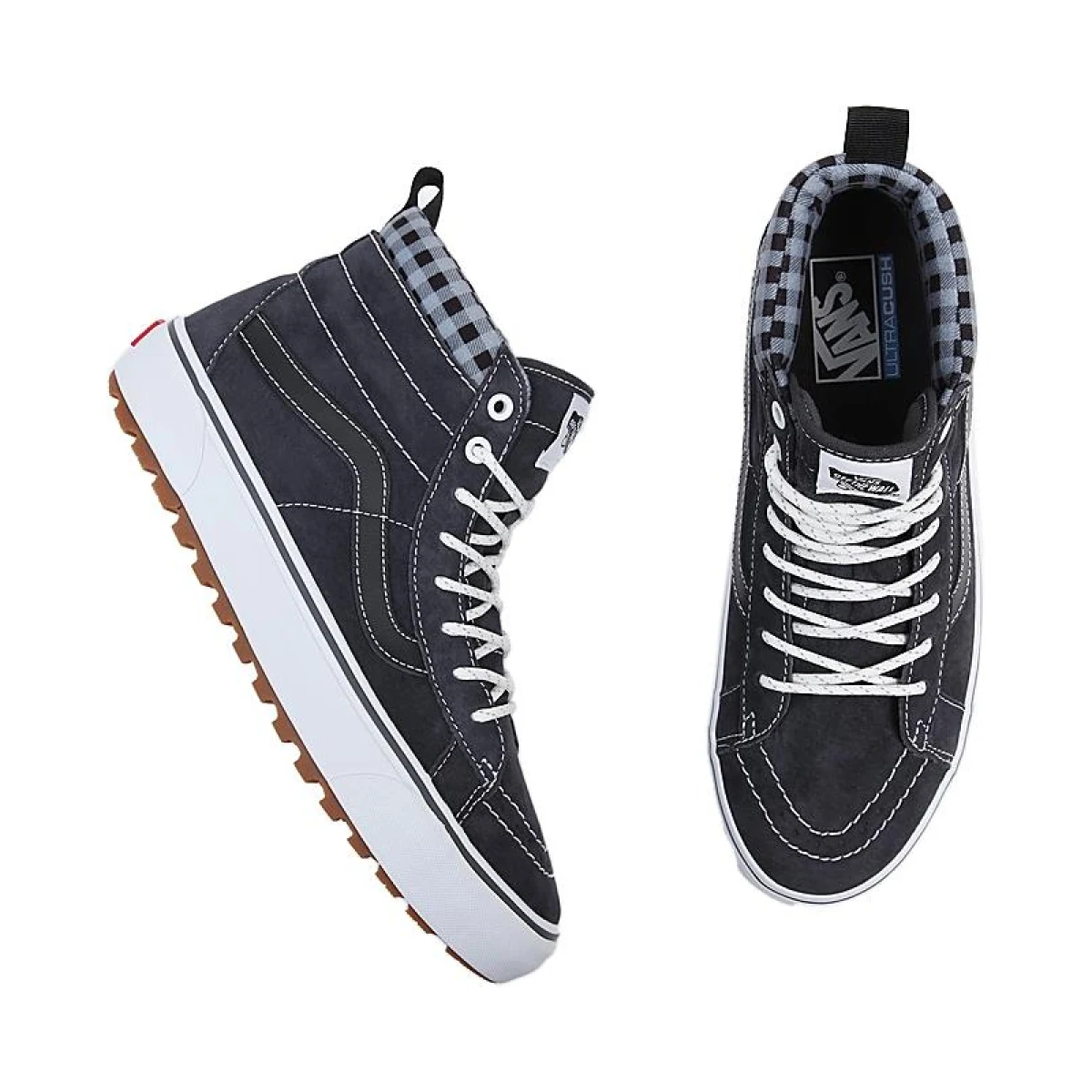 Pánska vychádzková obuv VANS UA SK8-HI MTE-1 plaid grey white · záber 5