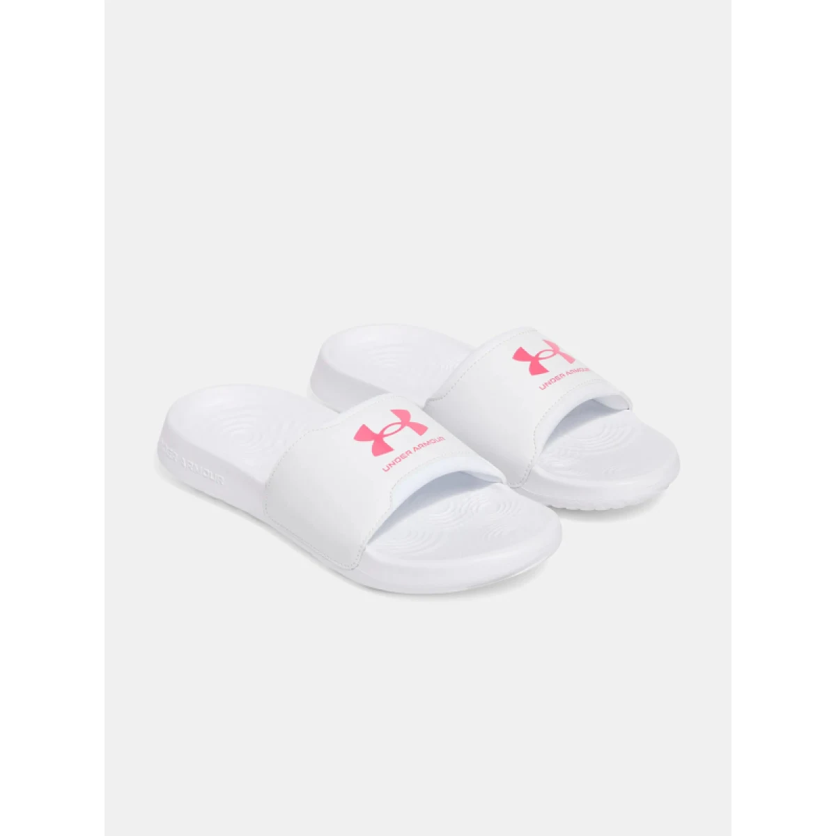 Dámske šlapky (plážová obuv) UNDER ARMOUR UA W Ignite Select white white super pink · záber 4