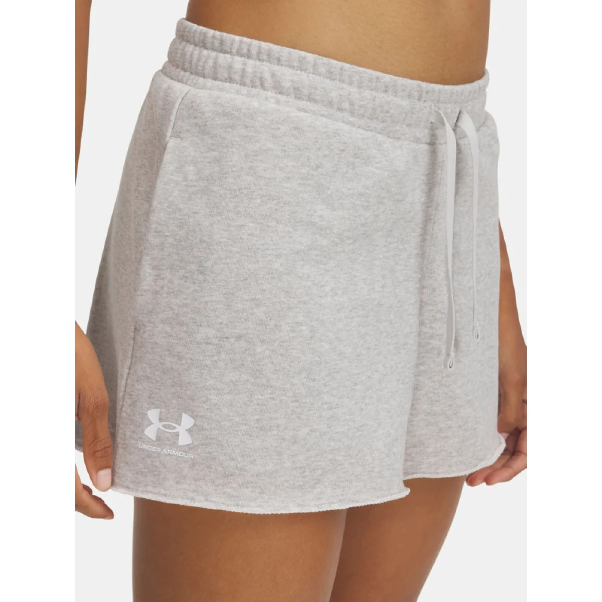 Dámske teplákové kraťasy UNDER ARMOUR UA Rival Terry Short-GRY · záber 2