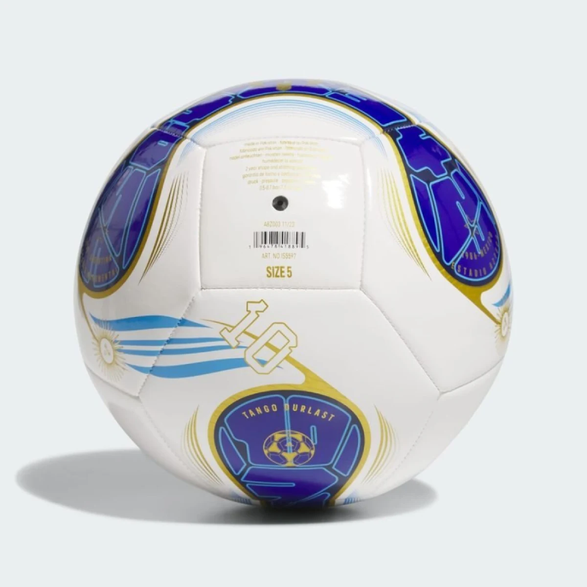 Futbalová lopta ADIDAS MESSI CLUB WHITE MYSINK LUCBLU · záber 2
