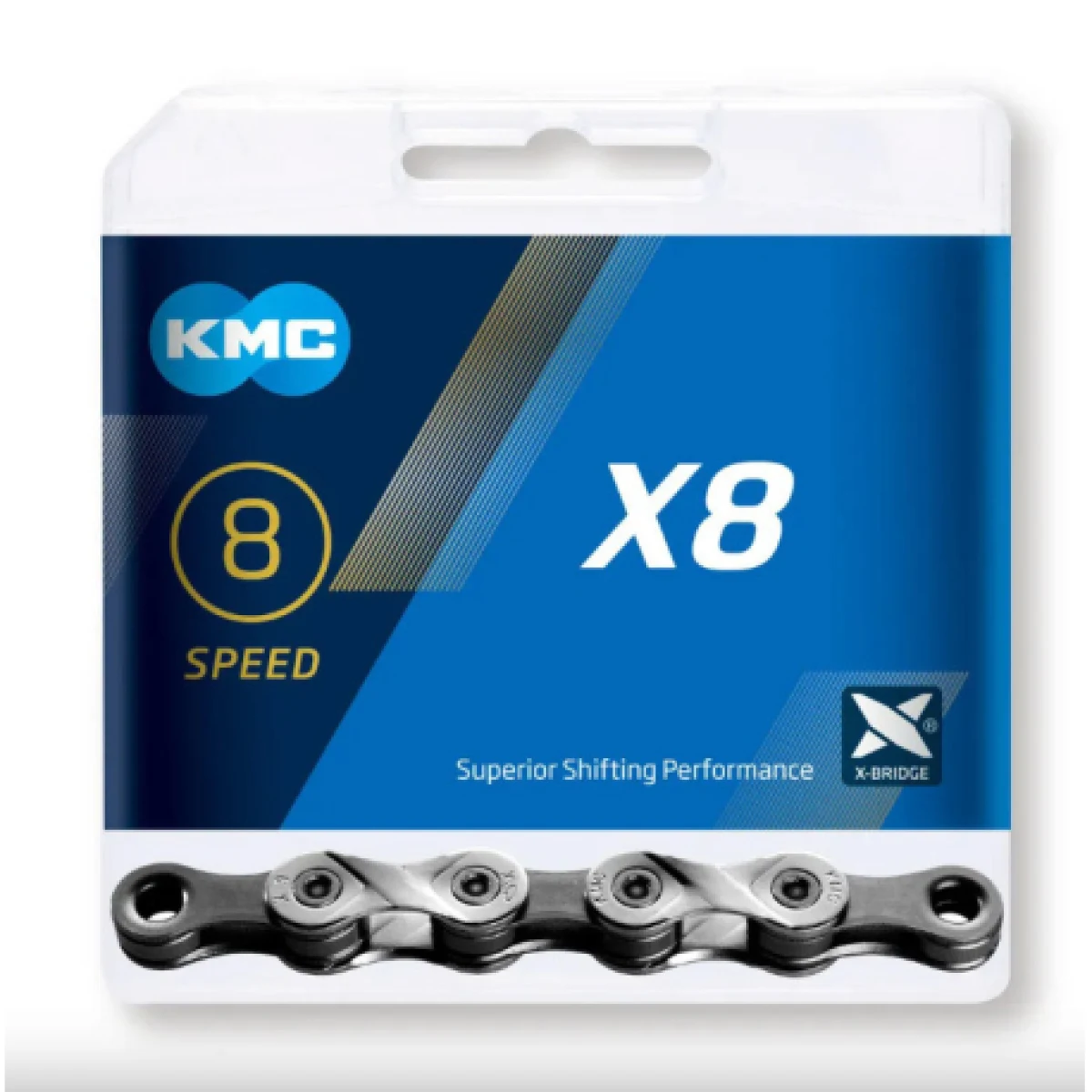 Reťaz na bicykel KMC X 8-93 silver grey 114 links · záber 1