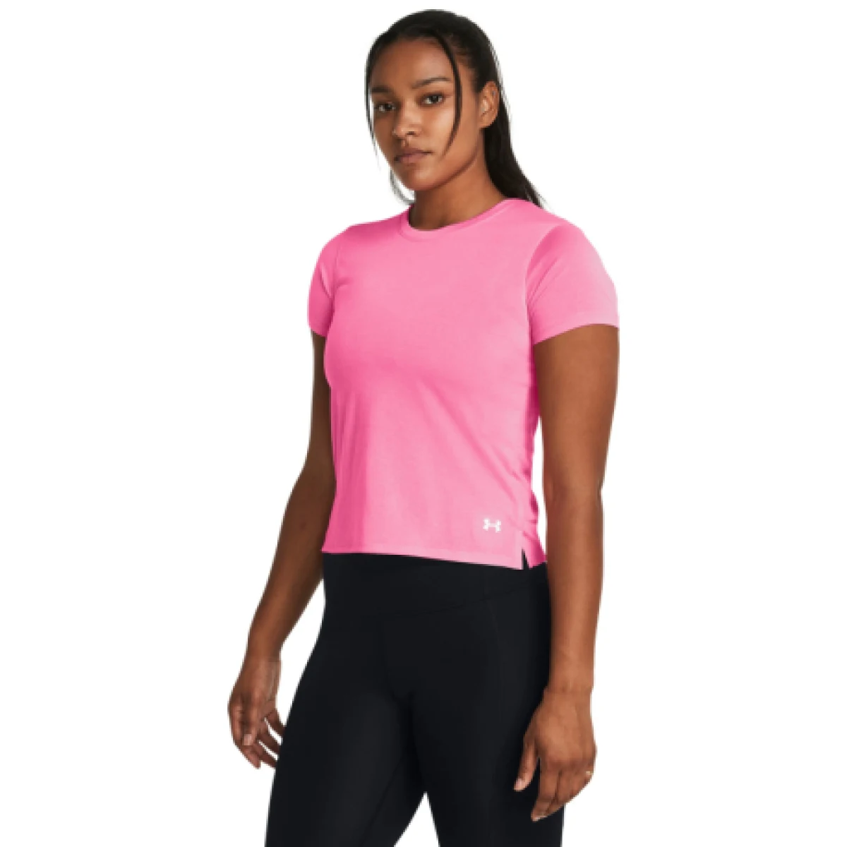 Dámske tréningové tričko s krátkym rukávom UNDER ARMOUR UA Streaker SS-PNK 682 · záber 1