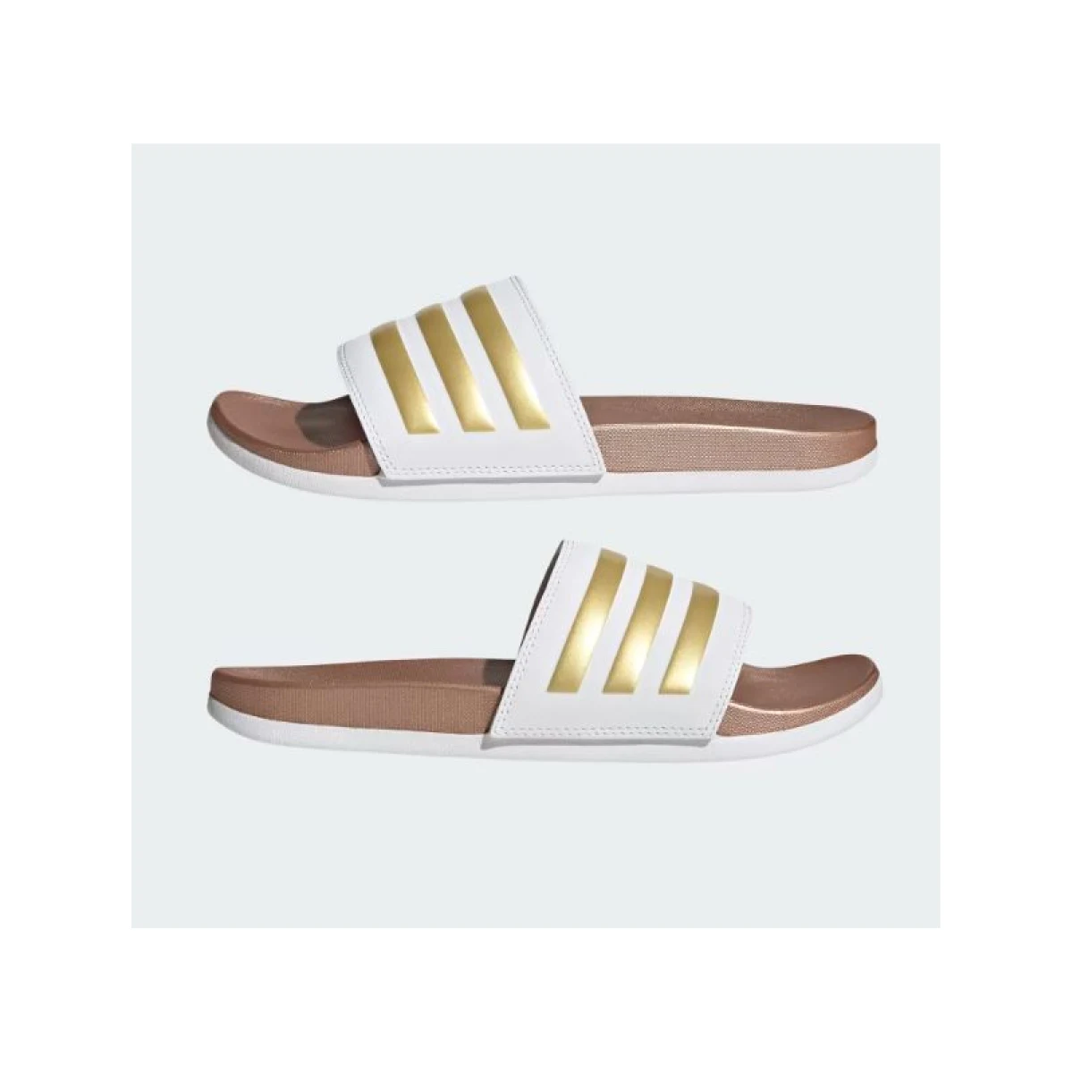 Dámske šlapky (plážová obuv) ADIDAS Adilette Comfort W cloud white cloud white matte gold · záber 3