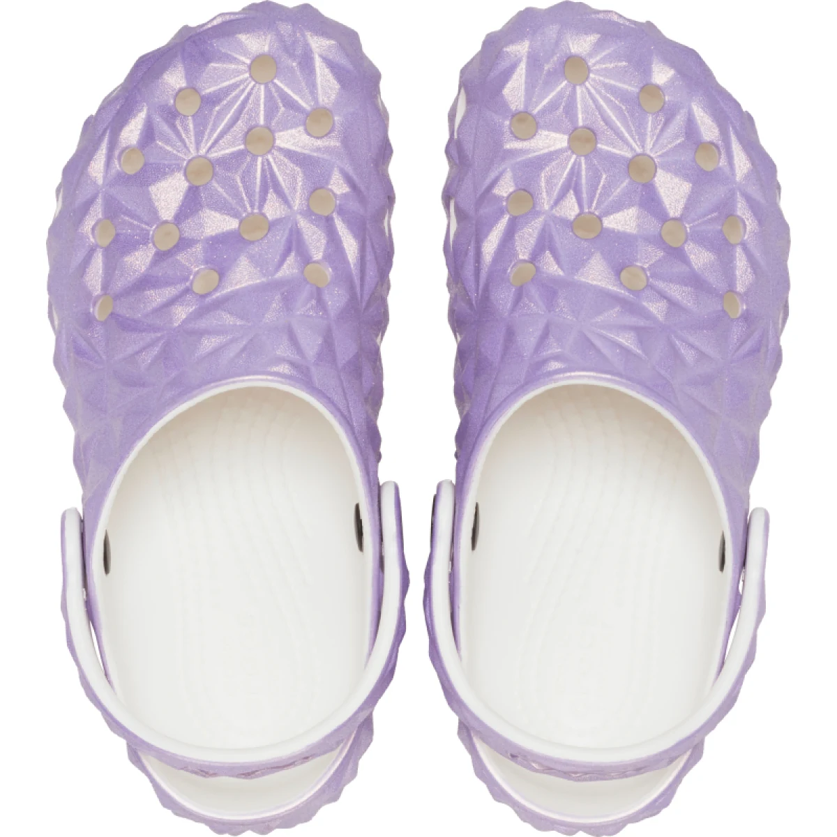 Dievčenské kroksy (rekreačná obuv) CROCS Classic Iridescent Geo CGK white · záber 4
