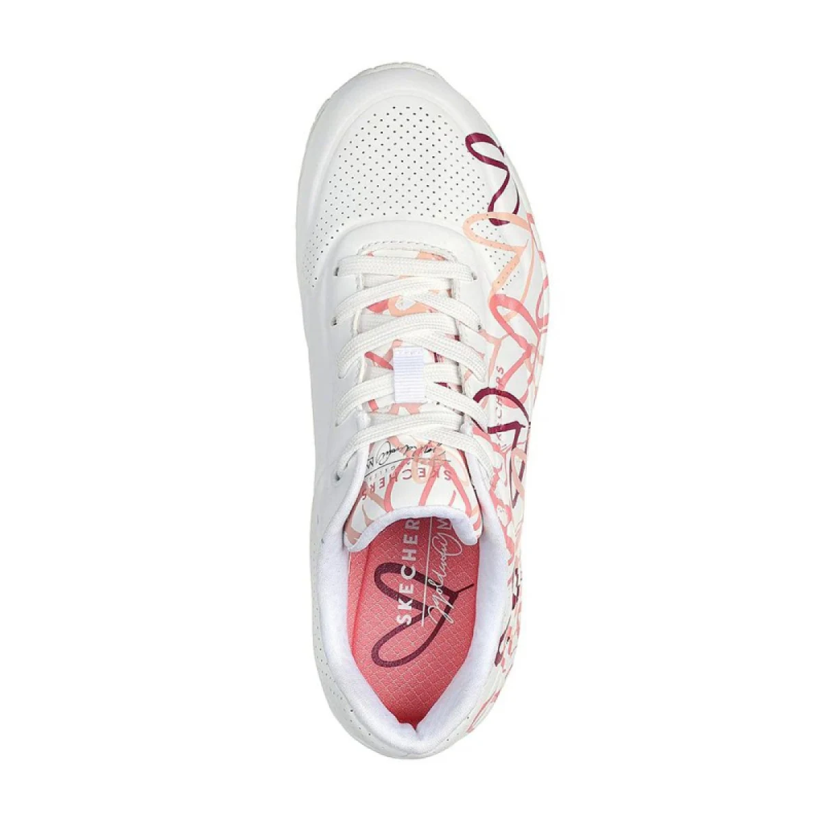 Dámska rekreačná obuv SKECHERS Uno Spread The Love W white multi pink · záber 3