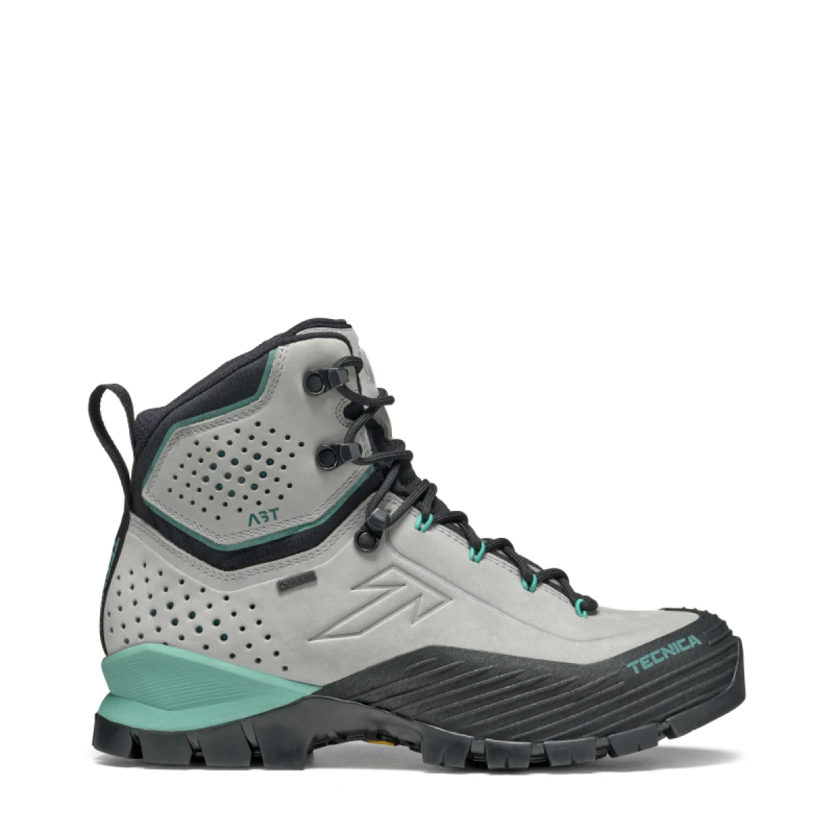 Dámska vysoká turistická celokožená obuv TECNICA Forge 2.0 GTX Ws, soft grey light petrol · záber 2