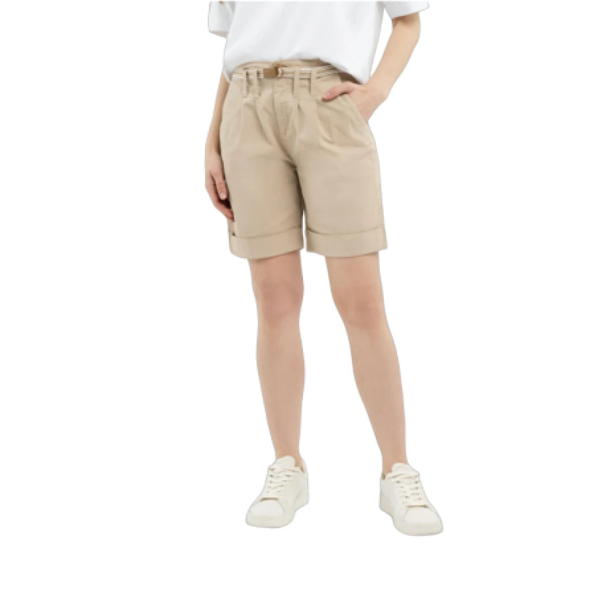 Dámske kraťasy VOLCANO P-FLORESA-101-BEIGE · záber 1