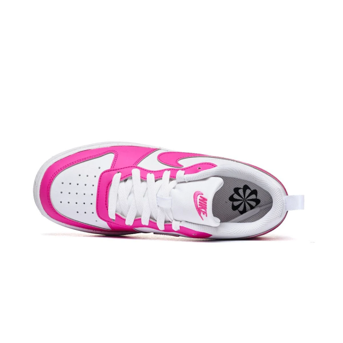 Dievčenská rekreačná obuv NIKE Court Borough Low Recraft Jr white laser fuchsia · záber 3