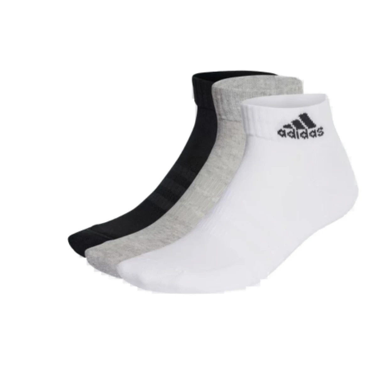 Ponožky ADIDAS 3 PACK-C SPW ANK-MGREYH WHITE BLACK · záber 1