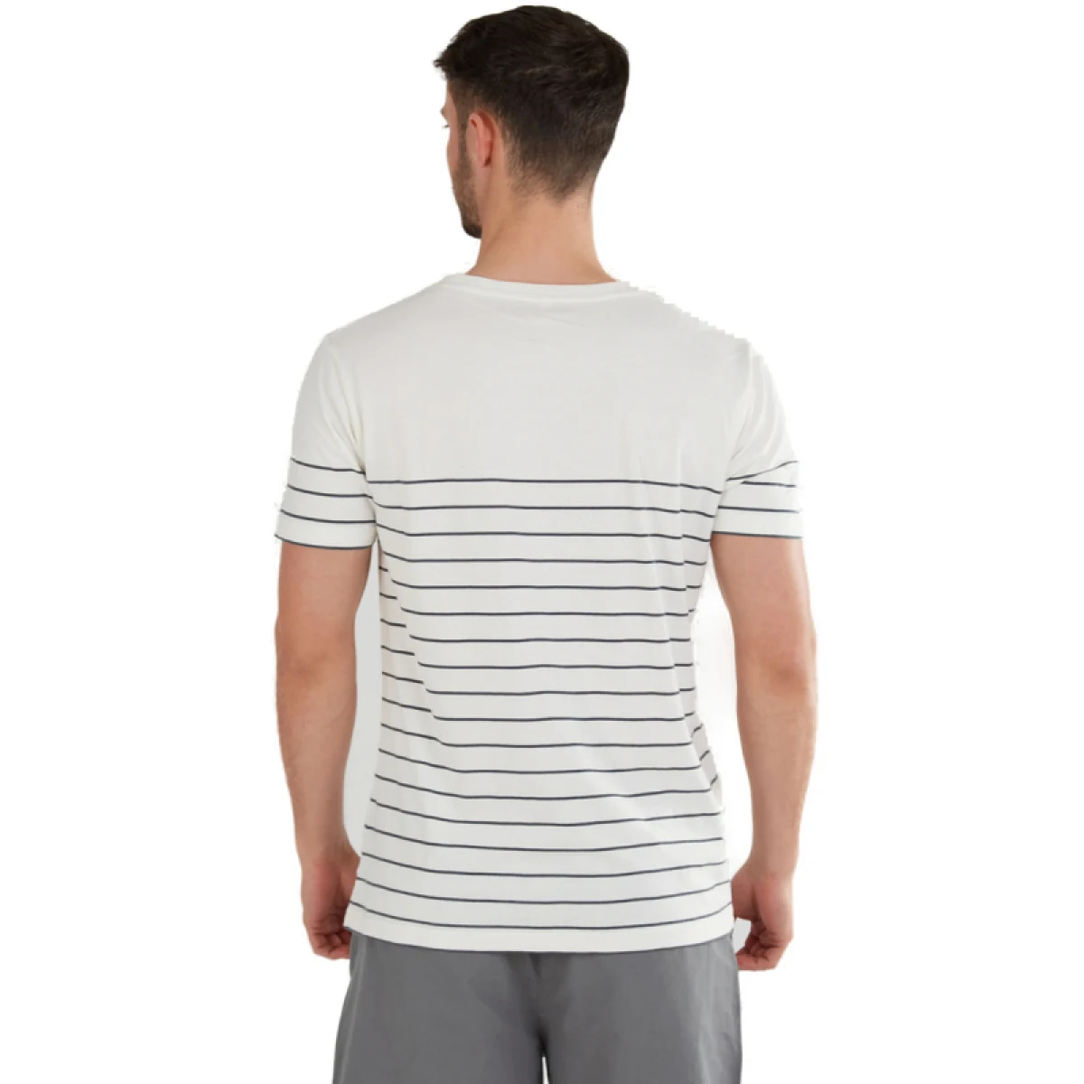 Pánske tričko s krátkym rukávom FUNDANGO Jaggy Pocket T-shirt-180-fog · záber 2