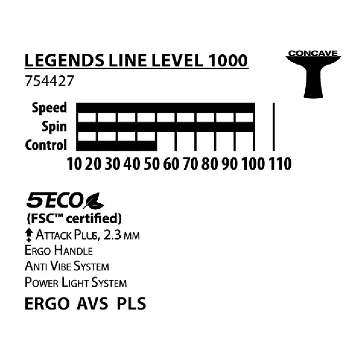Raketa na stolný tenis DONIC Legends 1000 FSC · záber 3