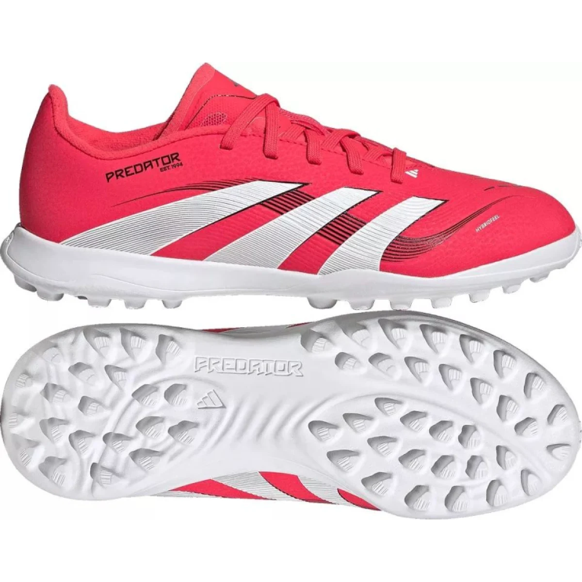 Chlapčenské futbalové kopačky turfy ADIDAS Predator League Jr lucid red cloud white core black · záber 3
