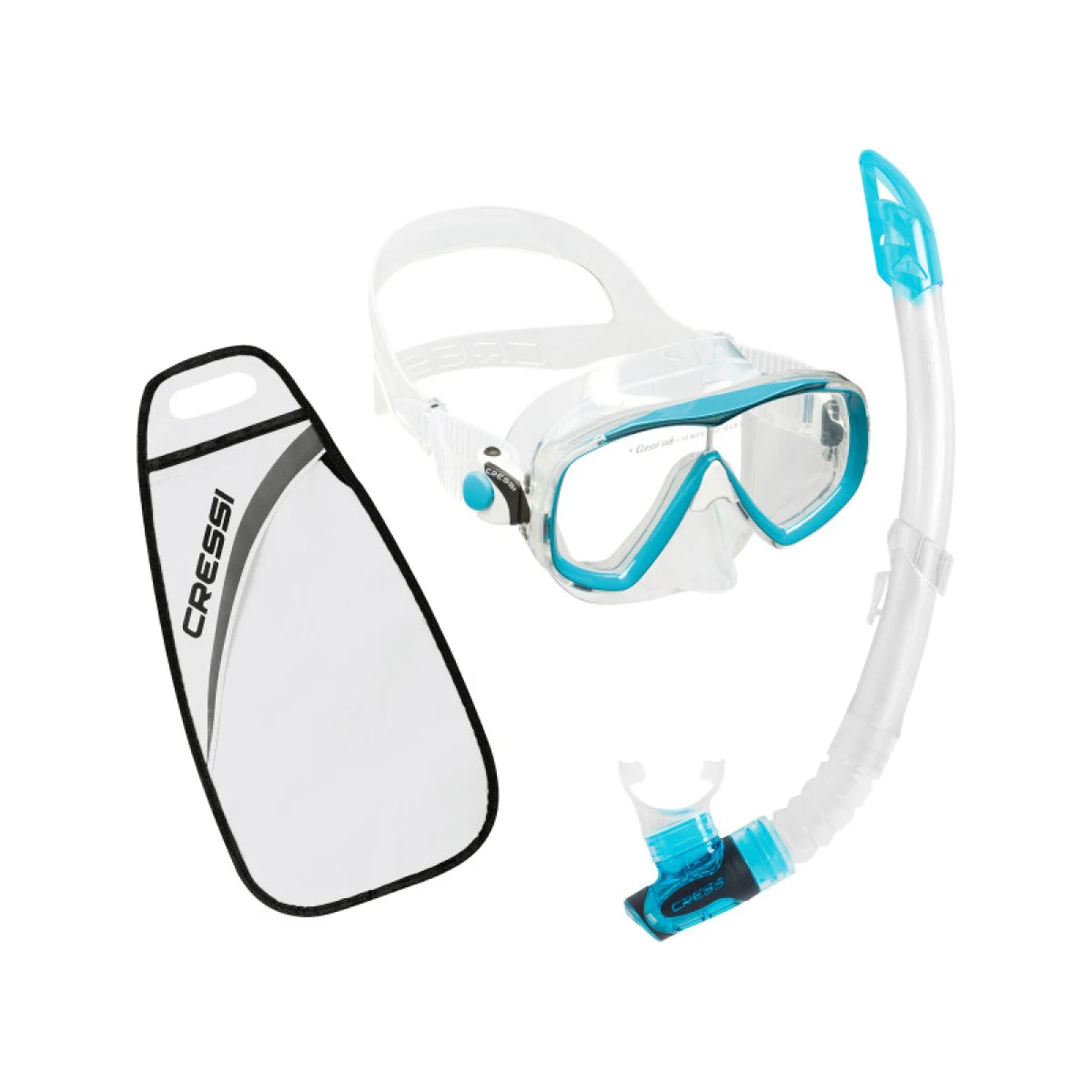 Potápačský šnorchlovací set CRESSI ESTRELLA + GAMMA COMBO CLEAR AQUAMARINE · záber 2