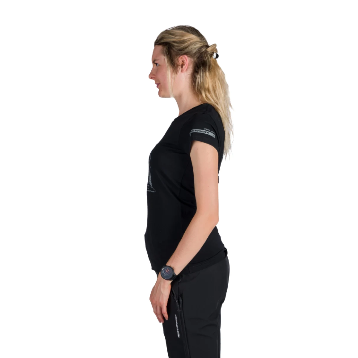 Dámske turistické tričko s krátkym rukávom NORTHFINDER SABRINA-269black · záber 2