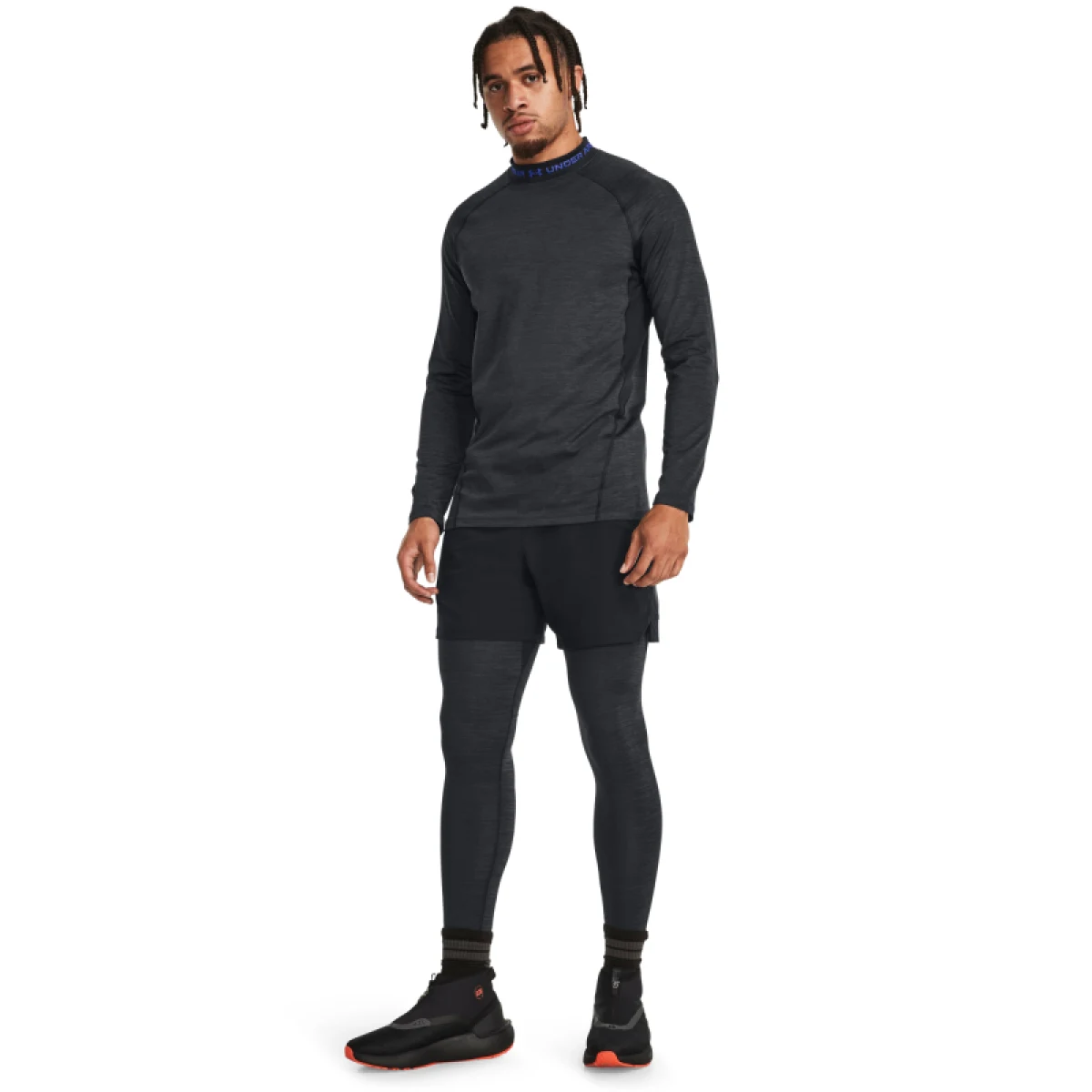 Pánske kompresné tričko s dlhým rukávom UNDER ARMOUR UA CG Armour Twist Mock-BLK · záber 4
