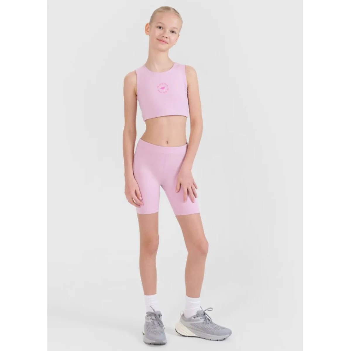 Dievčenská tréningová športová podprsenka 4F JUNIOR SPORT BRA F148-56S-LIGHT PINK · záber 4