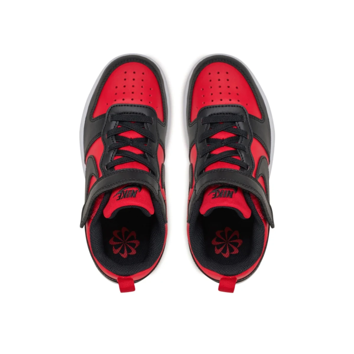 Chlapčenská rekreačná obuv NIKE Court Borough Low Recraft K university red orange midnight navy · záber 4