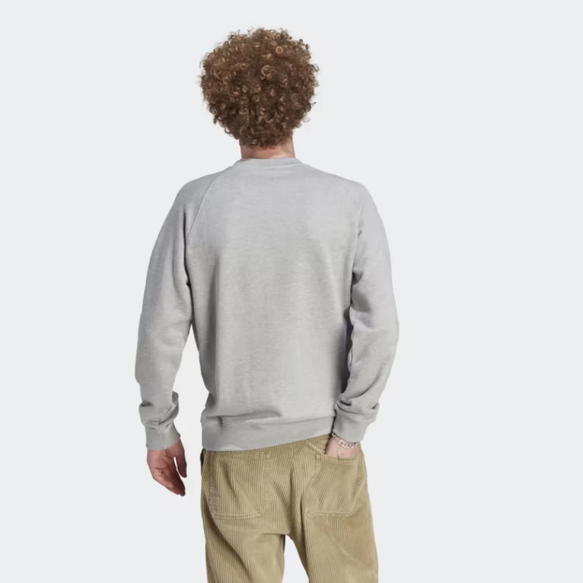 Pánska mikina ADIDAS ORIGINALS TREFOIL CREW-IM4501-medium grey heather · záber 3