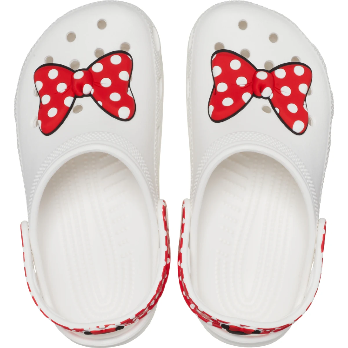 Dievčenské kroksy (rekreačná obuv) CROCS Disney Minnie Mouse Classic Clog T white red · záber 4