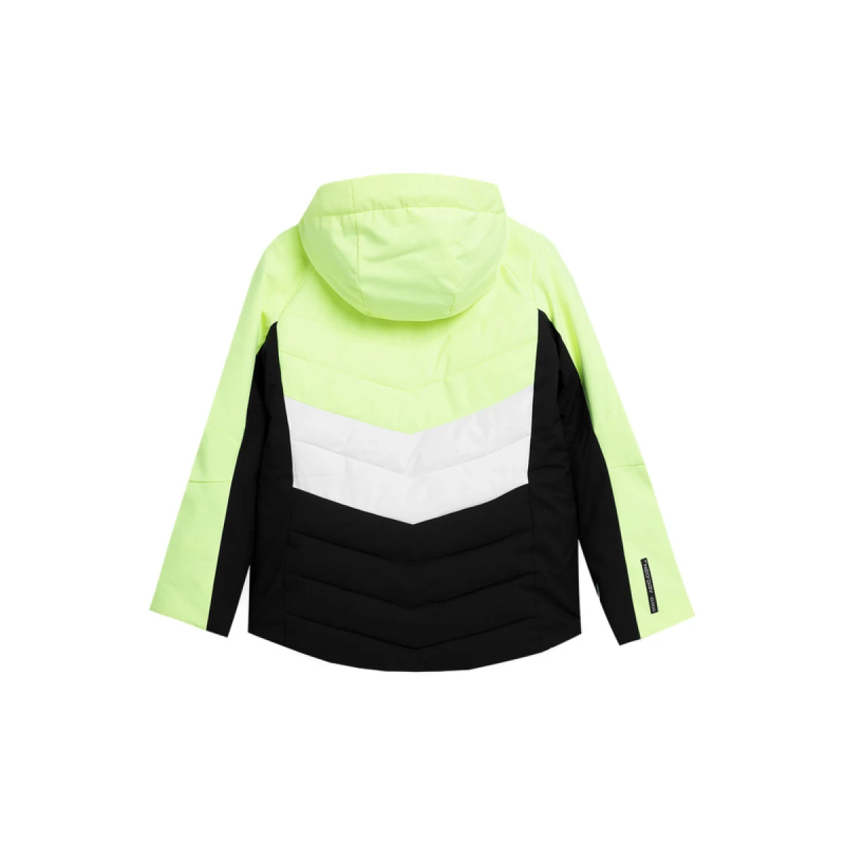 Dievčenská lyžiarska bunda 4F JUNIOR TECHNICAL JACKET-JAW23TTJAF296-72N-LEMON NEON · záber 3
