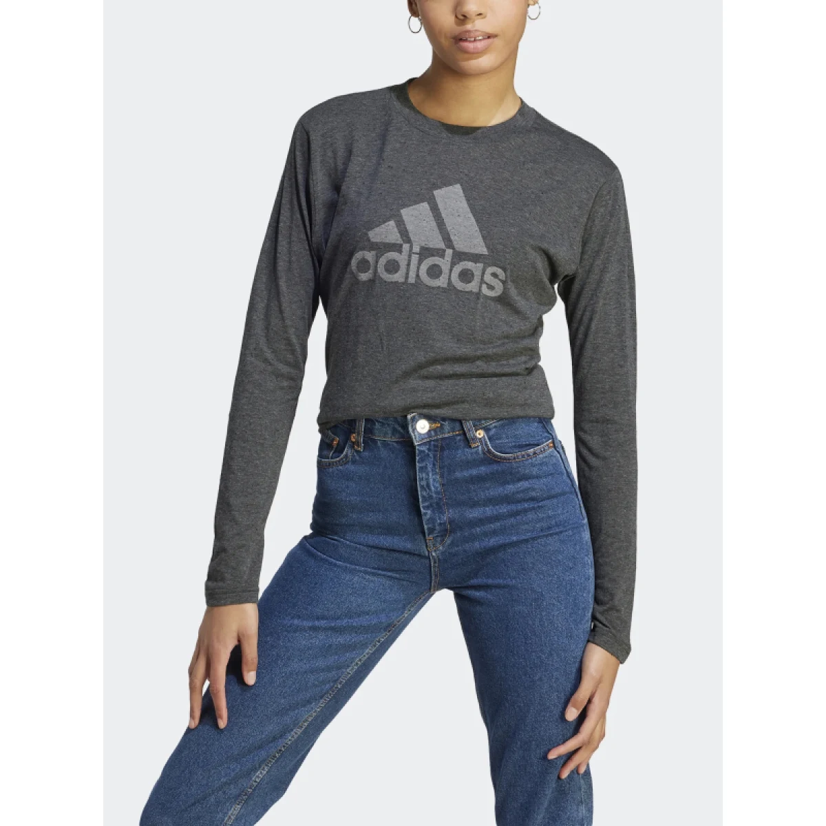 Dámske tričko s dlhým rukávom ADIDAS W WINRS 3.0 LS-IM2433-black melange grey three · záber 5