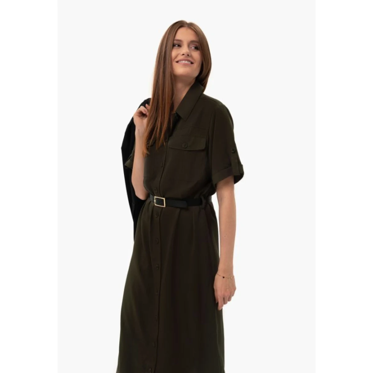 Dámske šaty VOLCANO HANA-302-KHAKI · záber 5