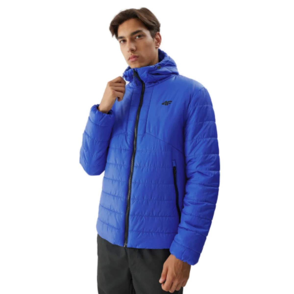 Pánska turistická bunda 4F DOWN JACKET-AW23TDJAM245-36S-COBALT · záber 1