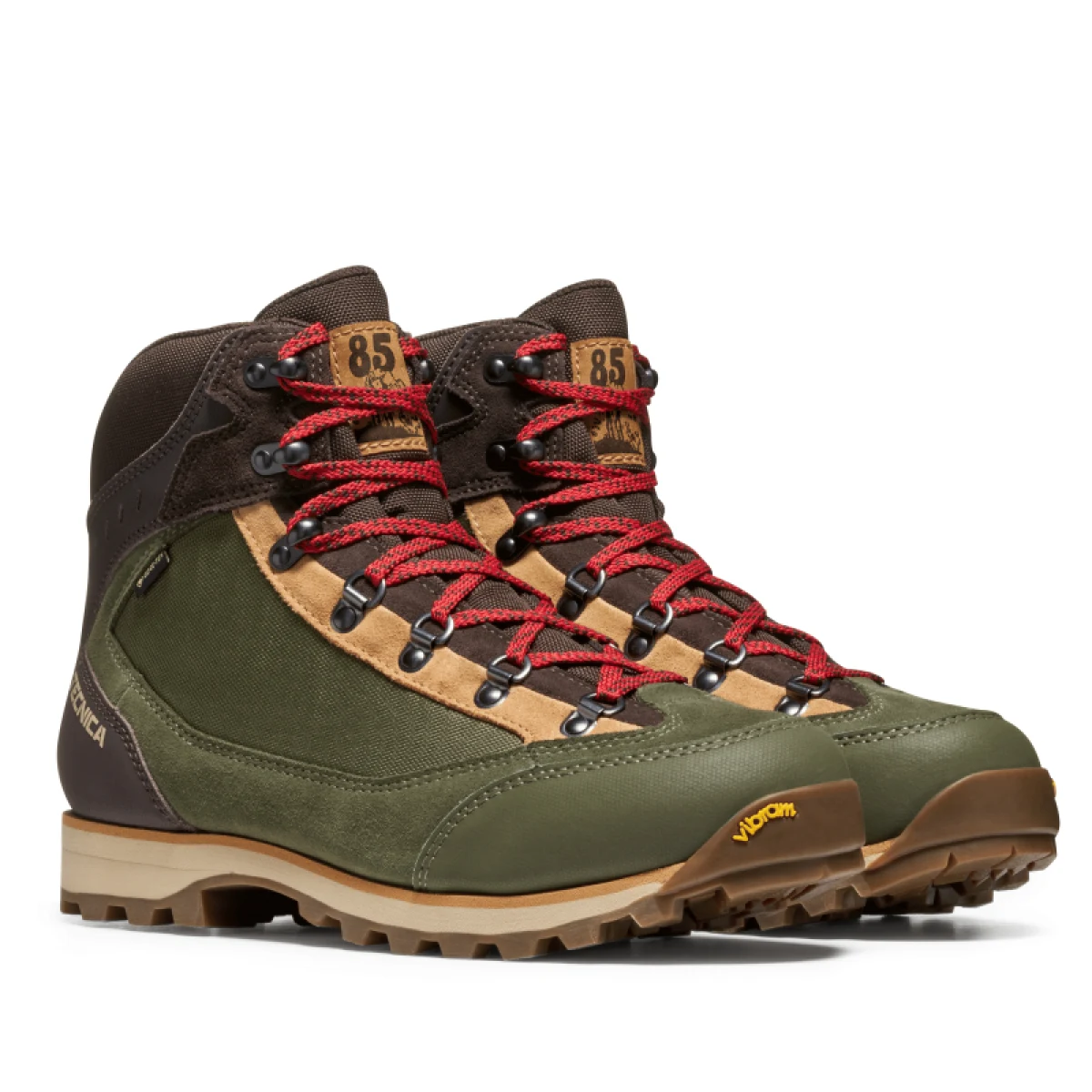 Pánska členková turistická celokožená obuv TECNICA Makalu 85 GTX Ms, dark green red · záber 4
