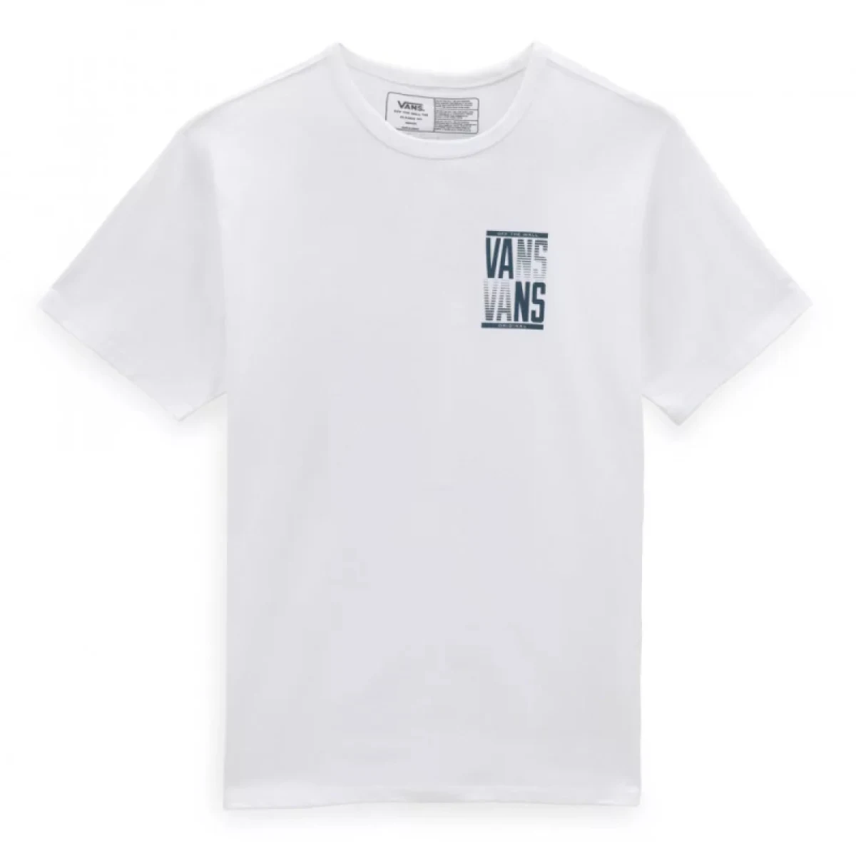 Pánske tričko s krátkym rukávom VANS OFF THE WALL STACKED TYPED SS TEE-WHITE · záber 5