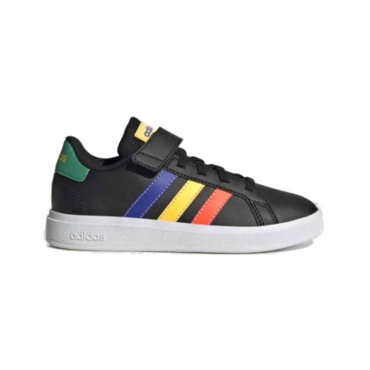 Chlapčenská rekreačná obuv ADIDAS Grand Court 2.0 K core black lucid blue court green · záber 1