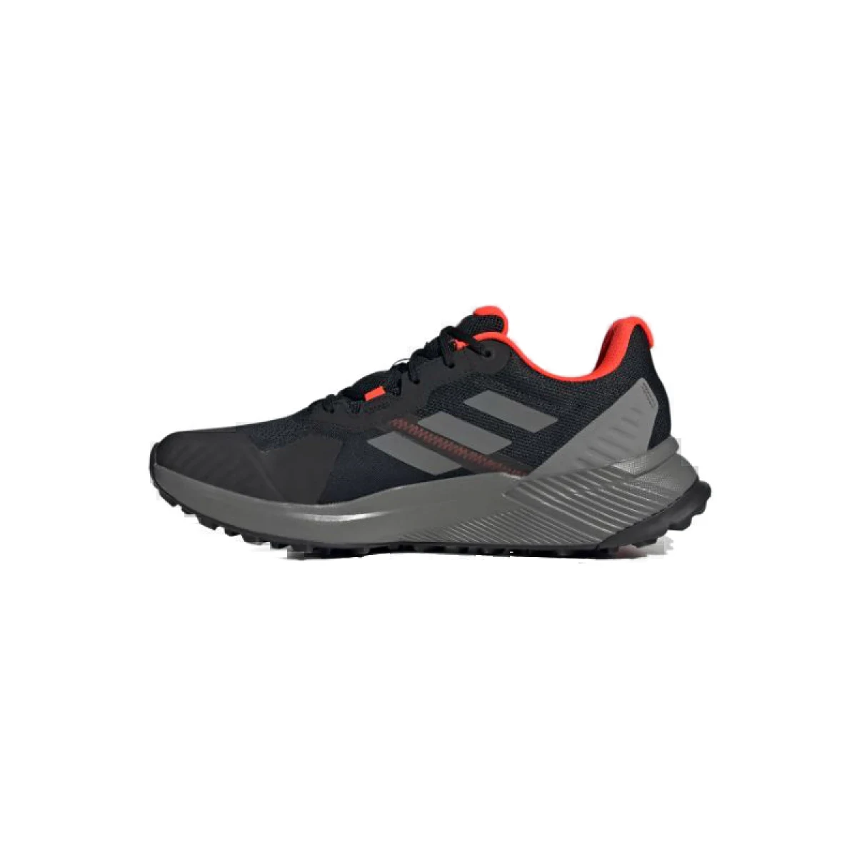 Pánska bežecká trailová obuv ADIDAS Terrex Soulstride R.Rdy core black grey six solar red · záber 3