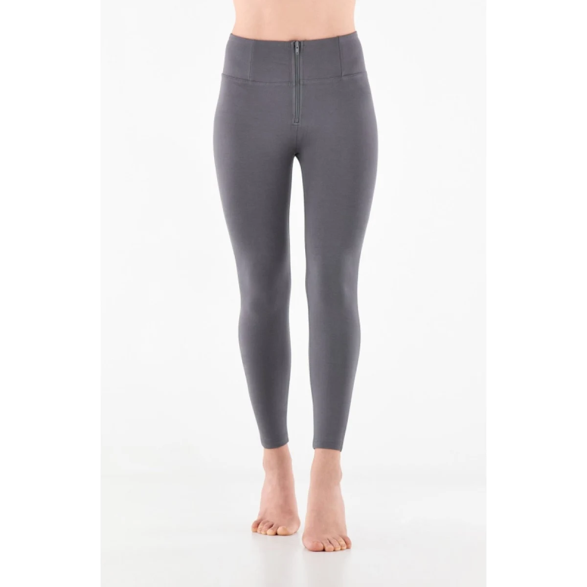 Dámske jeggings nohavice FREDDY WR.UP® skinny push up organic cotton trousers with high waist-Grey · záber 2