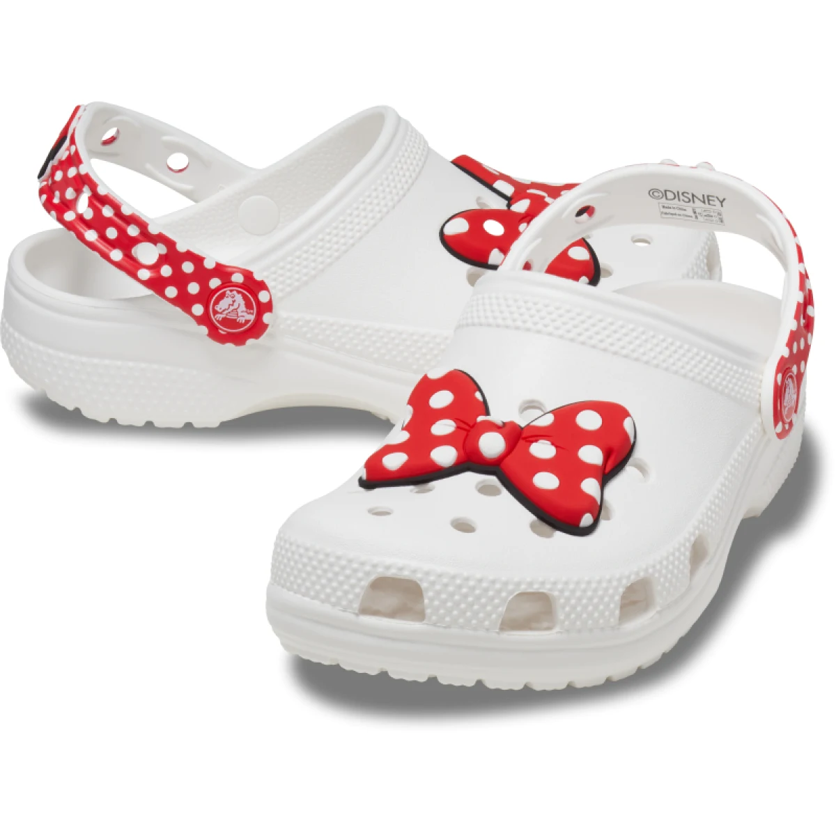 Dievčenské kroksy (rekreačná obuv) CROCS Disney Minnie Mouse Classic Clog T white red · záber 5