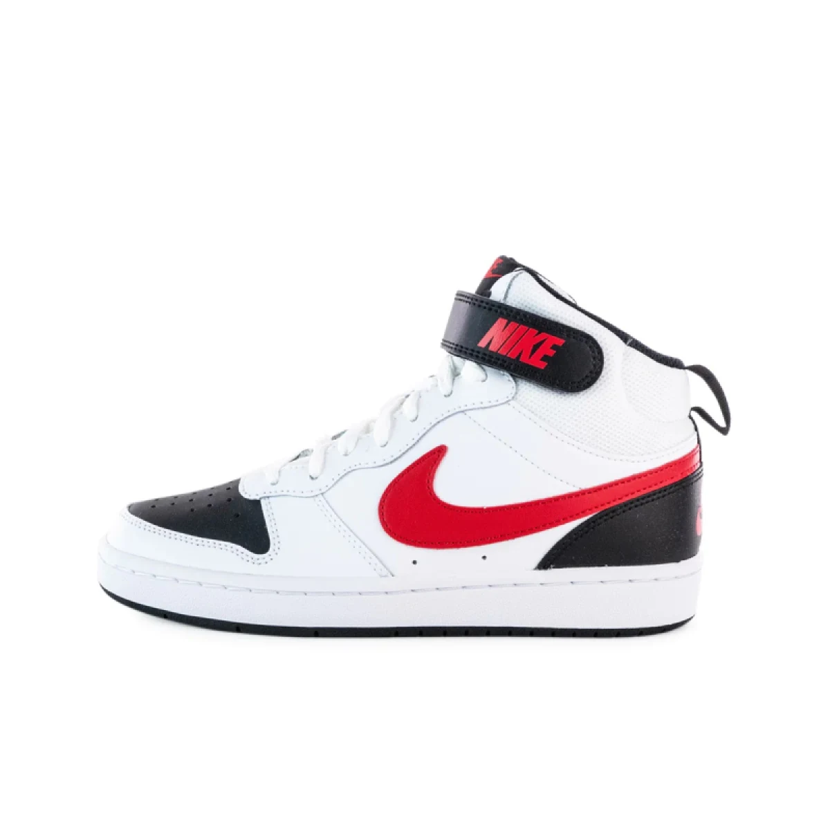 Chlapčenská rekreačná obuv NIKE Court Borough Mid 2 white black university red · záber 3
