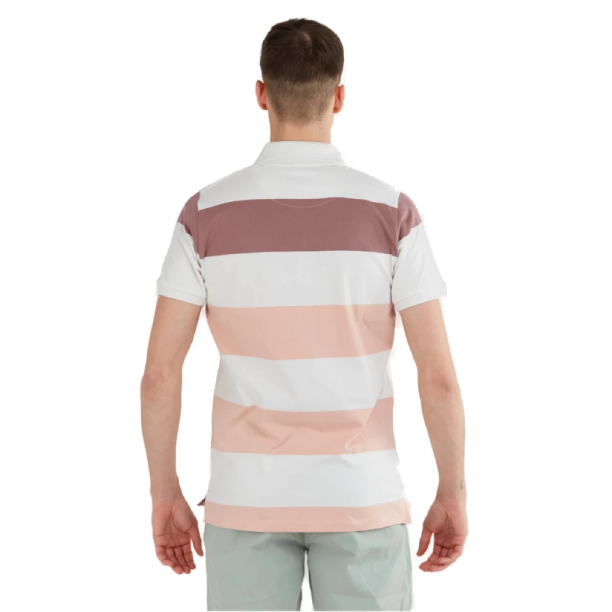 Pánske polo tričko s krátkym rukávom FUNDANGO Incognito Stripe Poloshirt-311-powder stripe · záber 2