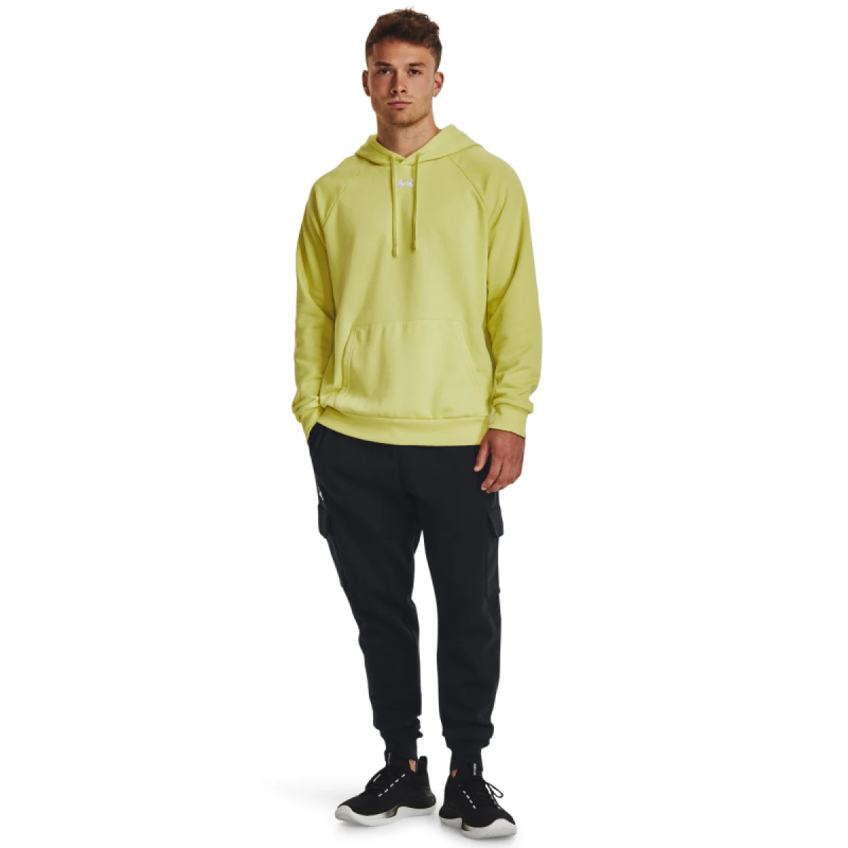 Pánska zateplená mikina s kapucňou UNDER ARMOUR UA Rival Fleece Hoodie-YLW · záber 4