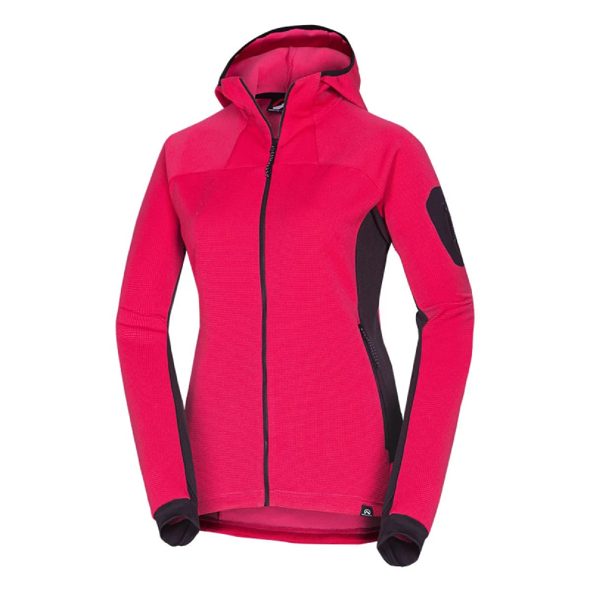 Dámska turistická mikina so zipsom NORTHFINDER MARCELLA-577cherryblack · záber 4