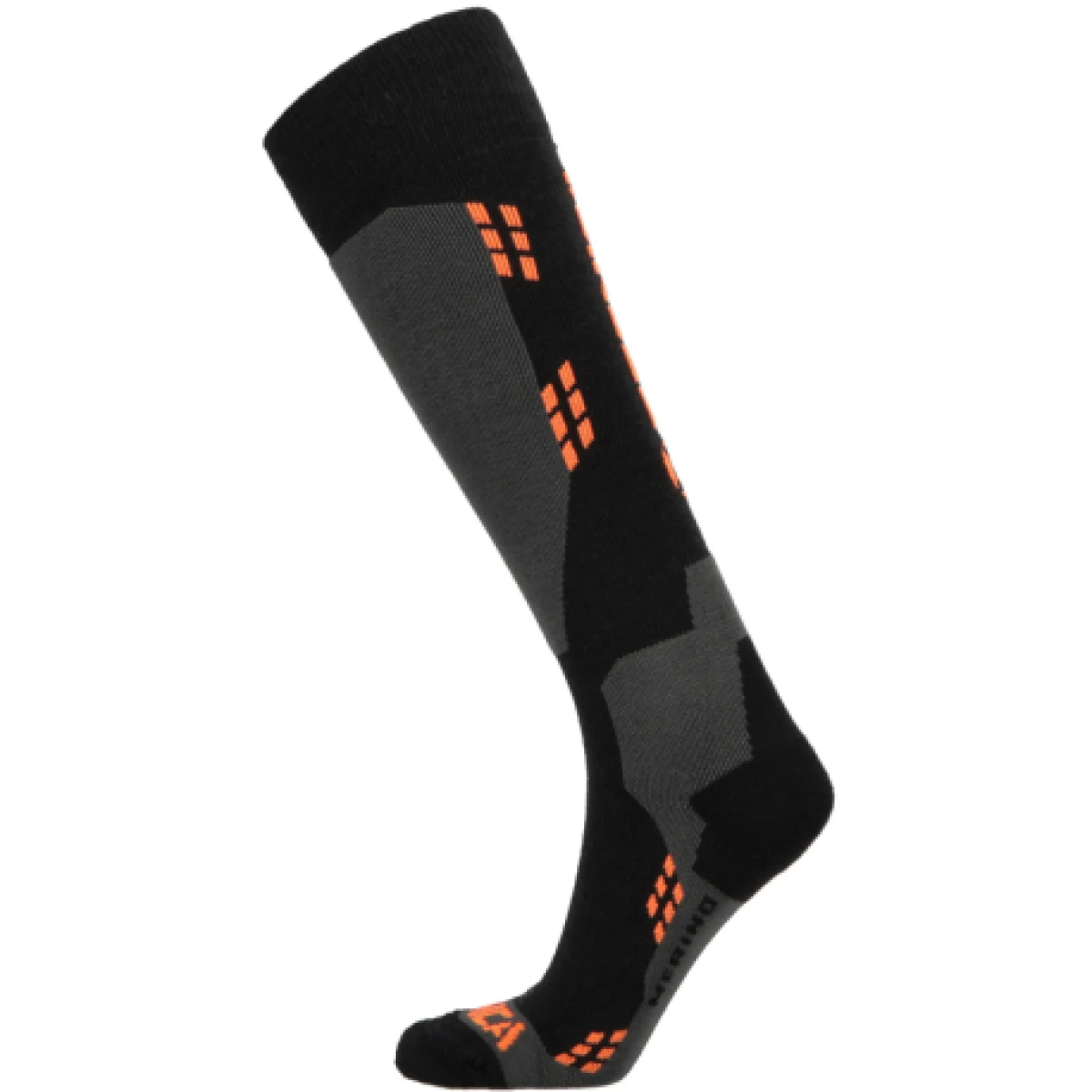 Lyžiarske podkolienky (ponožky) TECNICA Merino ski socks, black orange · záber 1