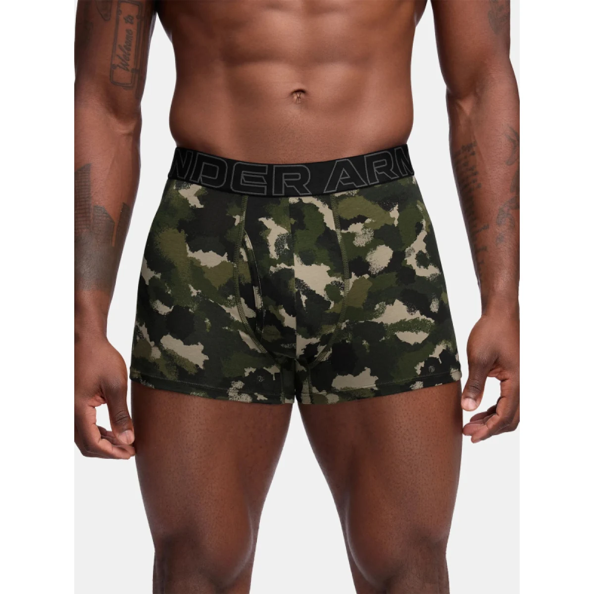 Pánske boxerky UNDER ARMOUR 3 PACK-UA PERFORMANCE COTTON NOVELTY 3in-GRN · záber 2