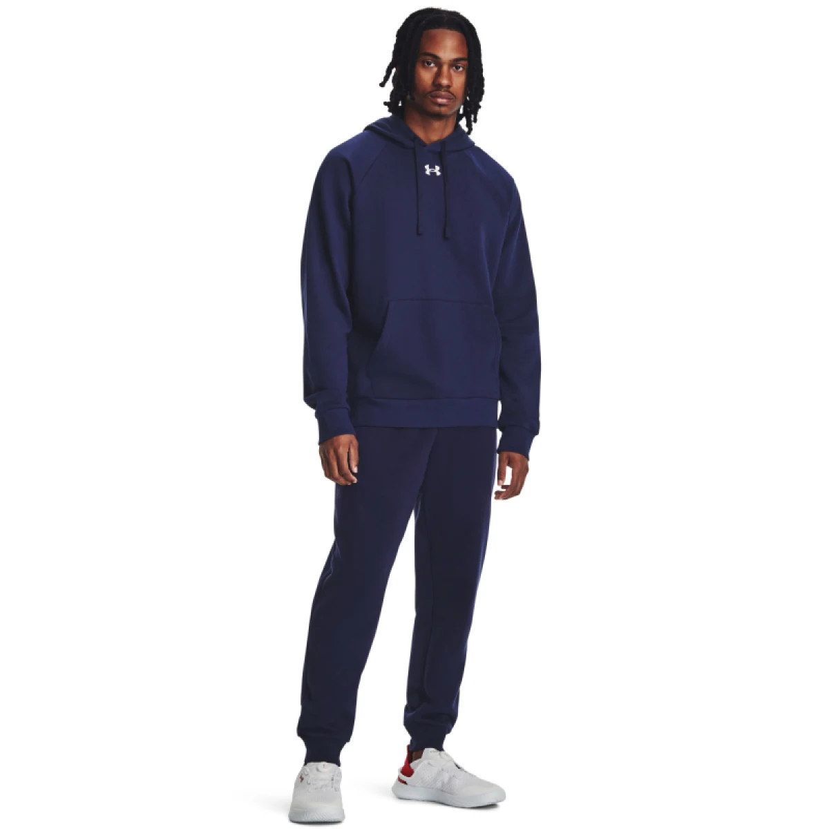 Pánska zateplená mikina s kapucňou UNDER ARMOUR UA Rival Fleece Hoodie-BLU I · záber 3