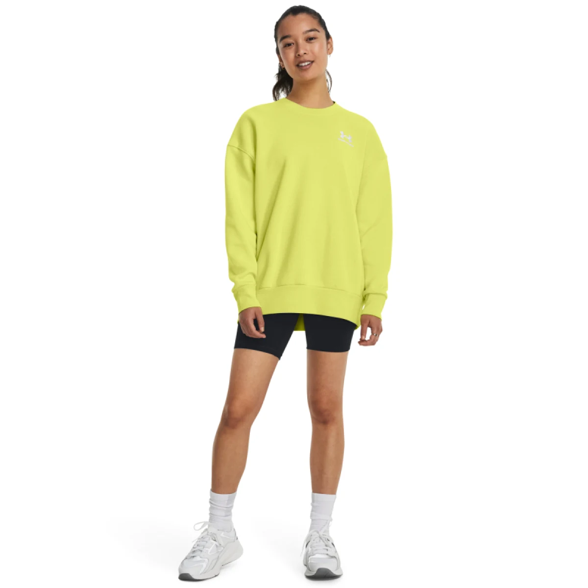 Dámska zateplená mikina UNDER ARMOUR Essential Fleece OS Crew-YLW · záber 4
