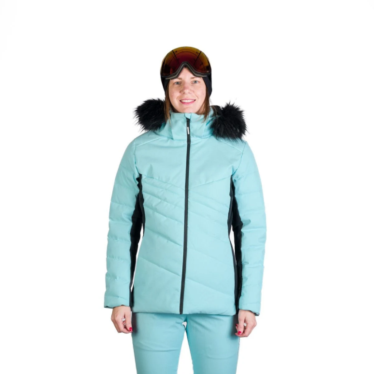 Dámska lyžiarska bunda NORTHFINDER KELLIE-653lightblueblack · záber 2