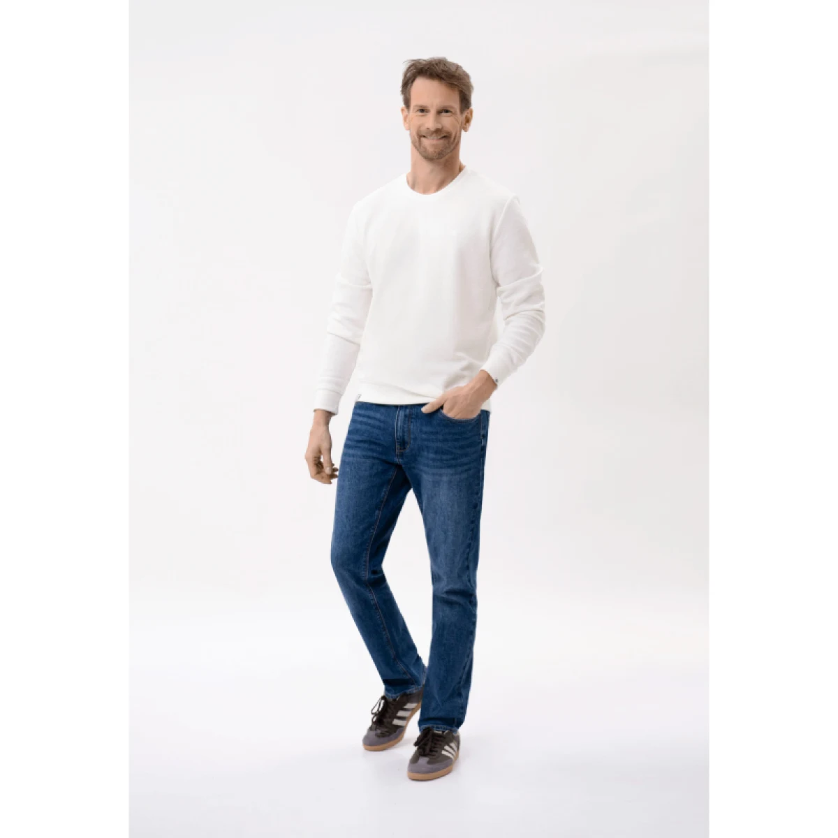 Pánska mikina VOLCANO TERRY 101-CREAM · záber 3