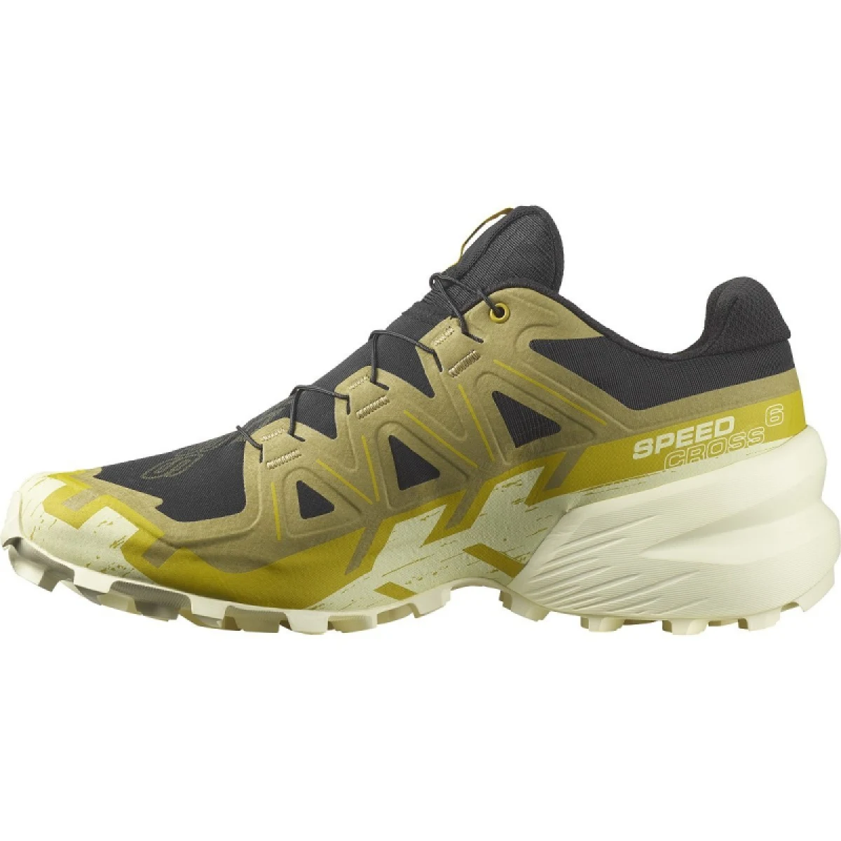 Pánska bežecká trailová obuv SALOMON Speedcross 6 black cress green transparent yellow · záber 2