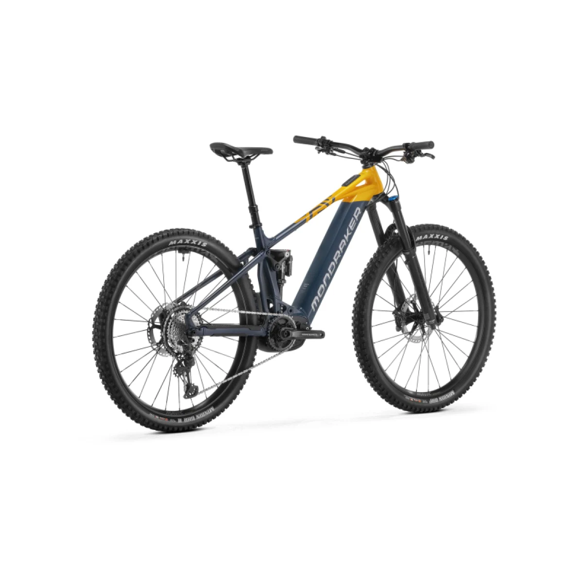 Horský elektrobicykel MONDRAKER Crafty Race, obsidian grey dense yellow racing silver · záber 3