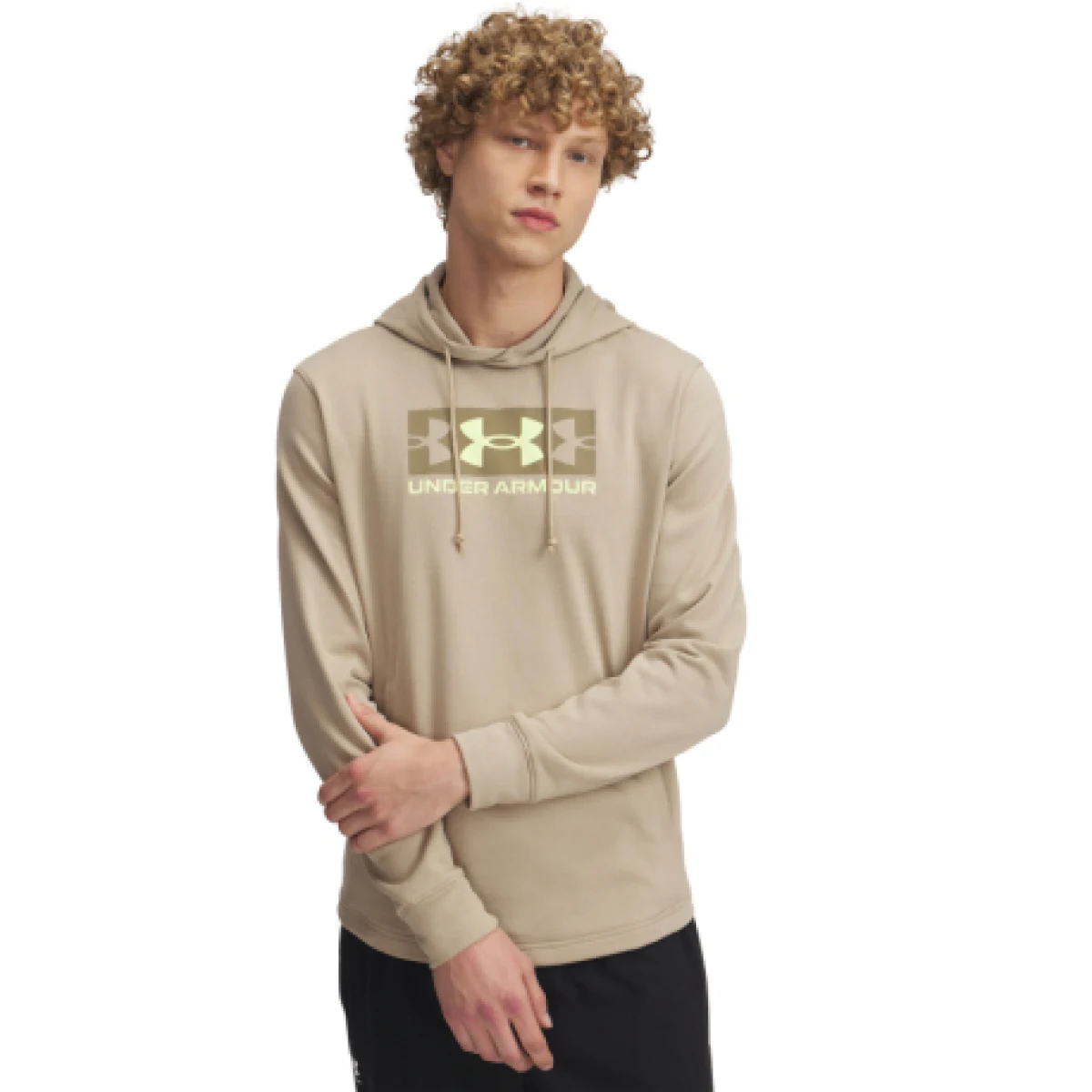 Pánska mikina s kapucňou UNDER ARMOUR UA Rival Terry Logo Hood-BRN · záber 1