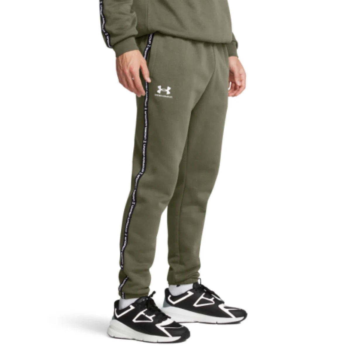 Pánske tepláky UNDER ARMOUR UA Icon Fleece Jgr Taping-GRN · záber 1