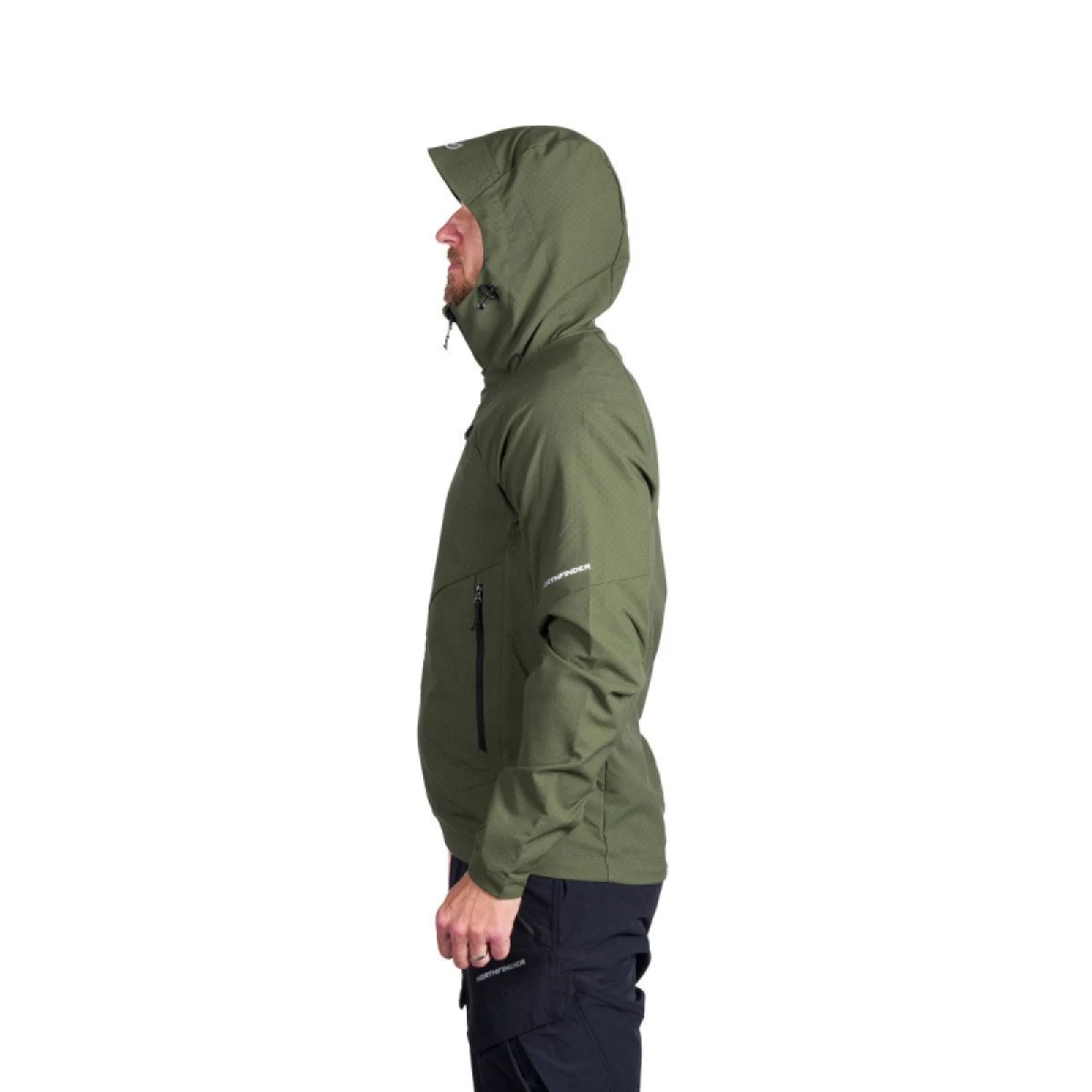 Pánska turistická softshellová bunda NORTHFINDER EWALD-300darkgreen · záber 2